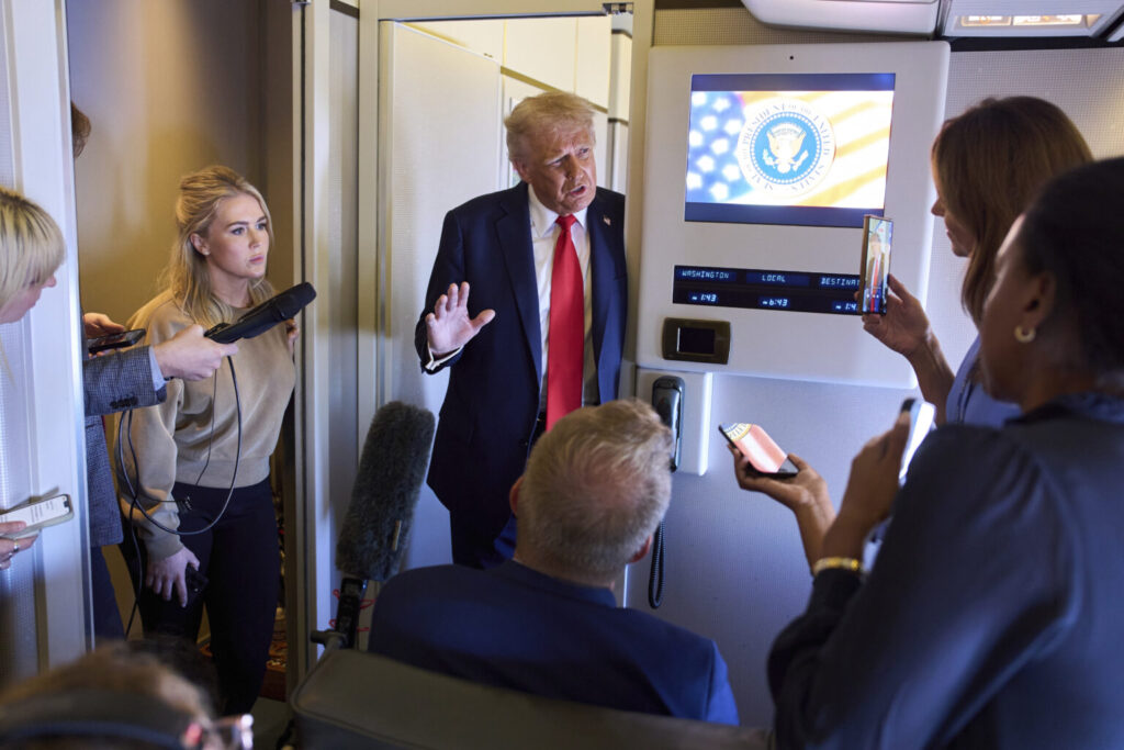 ‘Are They Still Here?’ Trump Roasts NPR Reporter During Air Force One Press Gaggle