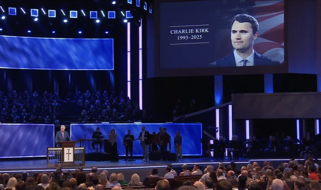 Churches Play AI-Generated Clips of Charlie Kirk Saying Things He Never Said: ‘Death Is Not the End, It’s a Promotion’