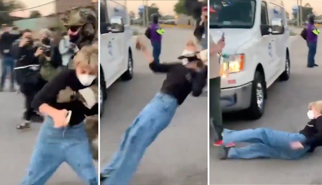 WATCH: Democratic Congressional Candidate Kat Abughazaleh Slammed to the Ground by ICE watch democratic congressional candidate kat abughazaleh slammed to the ground by ice A Congressional candidate who joined an Illinois ICE protest found herself tear-gassed and viciously tossed to the ground by an ICE agent.
The post WATCH: Democratic Congressional Candidate Kat Abughazaleh Slammed to the Ground by ICE first appeared on Mediaite. BNews