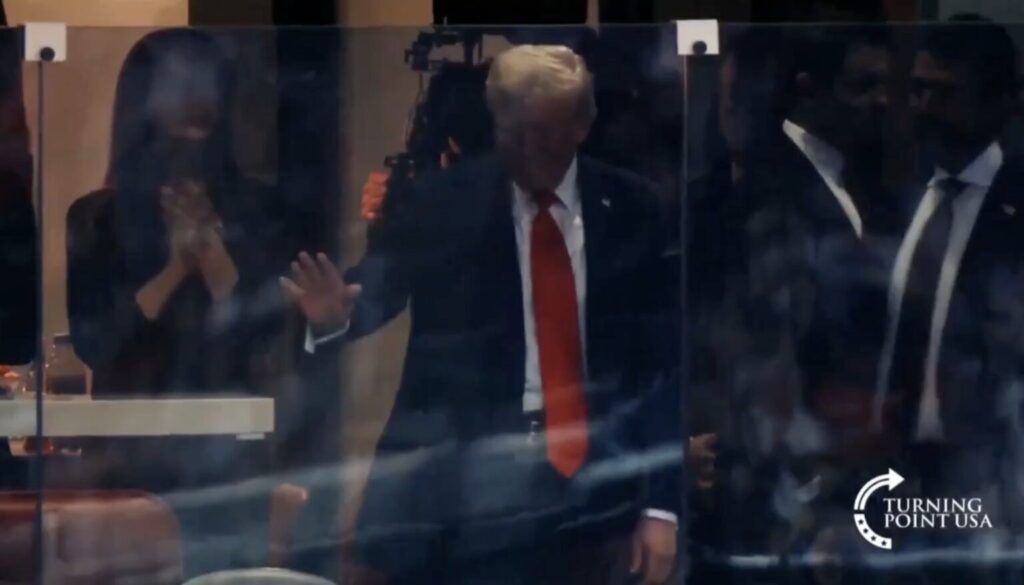 WATCH: Trump Greeted With Raucous Cheers and ‘USA!’ Chants at Charlie Kirk Memorial Service
