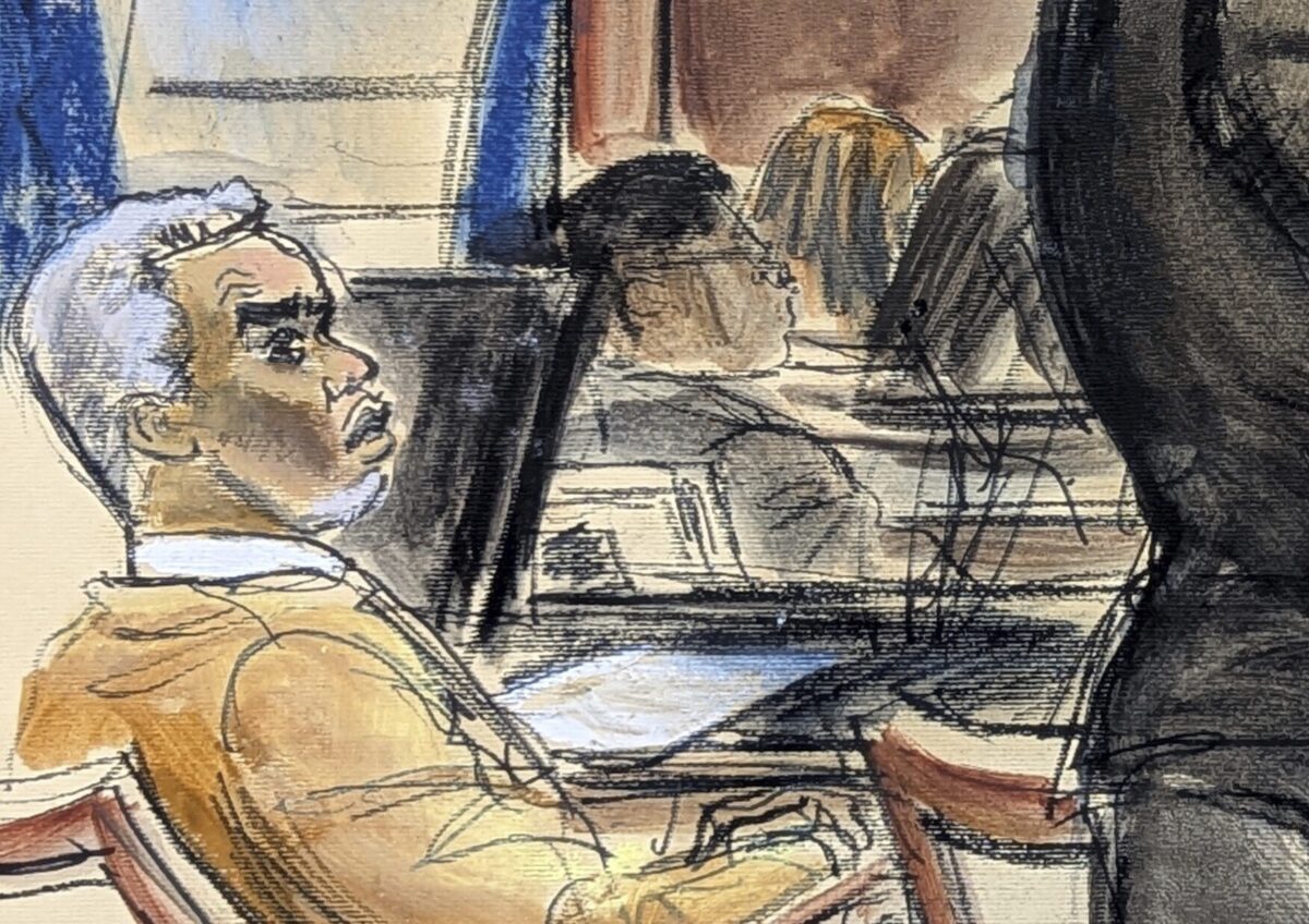 Breaking: diddy sentenced to just over 4 years in prison after sex trafficking trial - bnews Sean "diddy" combs trial courtroom sketch