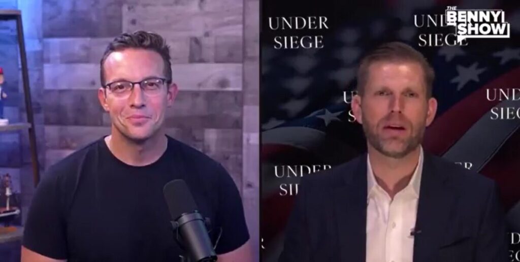 Eric trump sparks backlash after claiming: ‘we’re saving god’