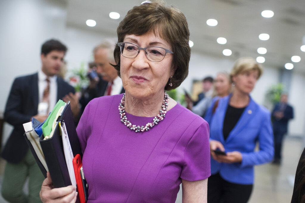 Susan collins slams trump administration over layoffs | 2025 the news from bulgaria - balgarianovinite. Com United states - september 17: sen. Susan collins, r-maine, is seen in the basement of the capitol after the senate republican policy luncheon on tuesday, september 17, 2019.