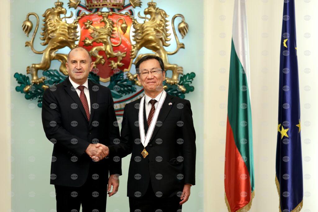 Japanese ambassador michigami awarded with order of madara horseman, first class