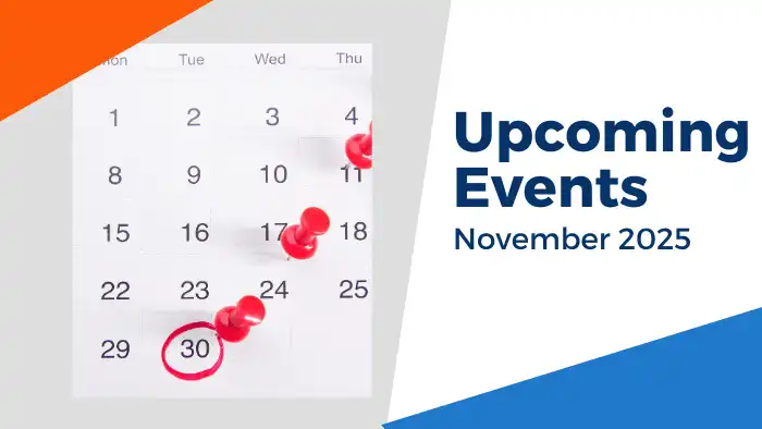 Upcoming events, November 2025
