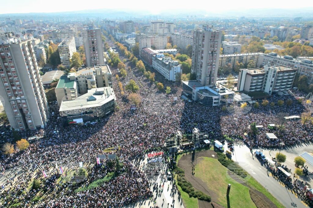 Tens of thousands of serbs honour victims of novi sad tragedy | zohran mamdani 2026 world news from bulgaria - balgarianovinite. Com Tens of thousands of serbs honour victims of novi sad tragedy