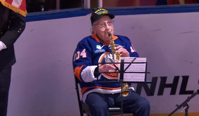 WATCH: 104-Year-Old WWII Vet Brings Down the House at NHL Game With Stirring National Anthem Performance 2025