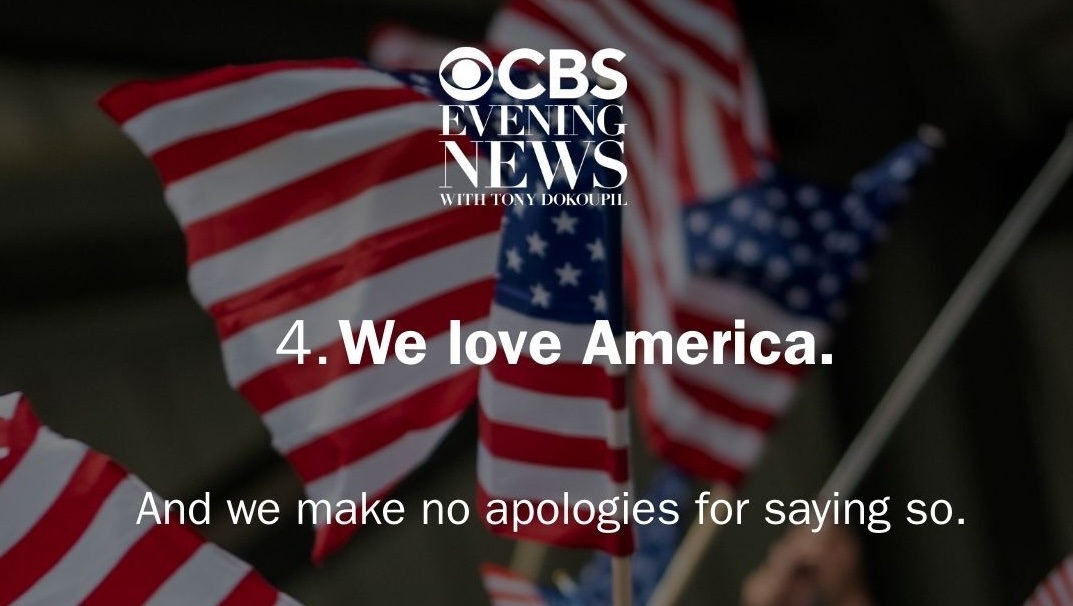 Cbs news announces ‘we love america’ — revealing lost authority 2025 | love america 2026 world news from bulgaria - balgarianovinite. Com Love america cbs news announces we love america revealing lost authority 2025 2026 world news from bulgaria balgarianovinite. Com balgarianovinite. Com cbs evening news relaunches monday with a set of “five simple values” promoted across social... Cbs news announces ‘we love america’ — revealing lost authority 2025 balgarianovinite. Com 2026-01-03 19:18:11 love america cbs news announces ‘we love america’ — revealing lost authority 2025 investigative journalism and investigative reporting news agency burgas bulgaria
