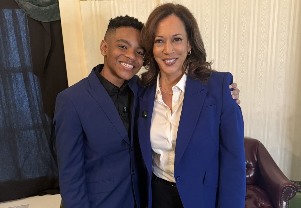 Knowa De Baraso and Kamala Harris