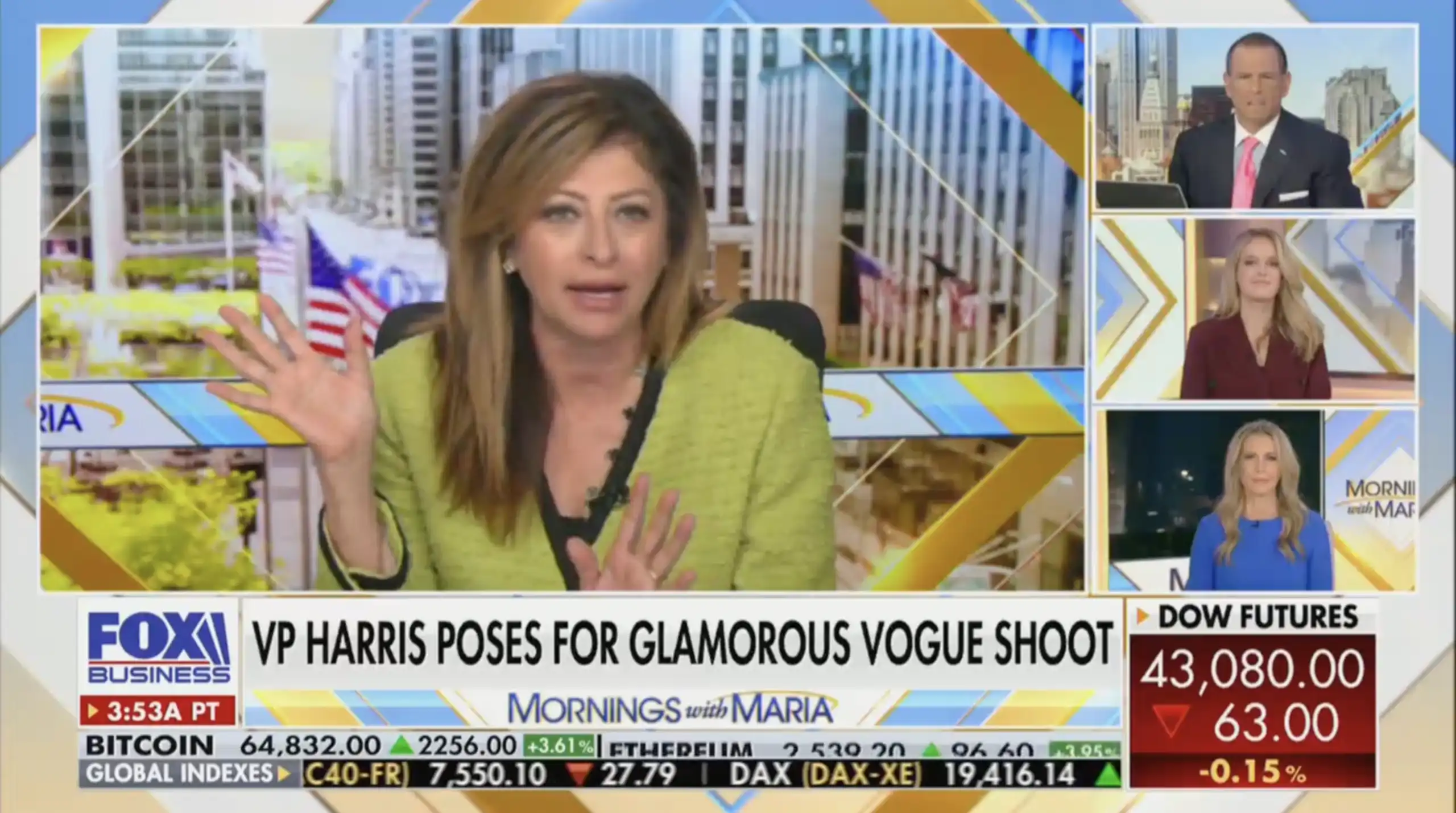 Maria bartiromo reacts to kamala harris vogue cover