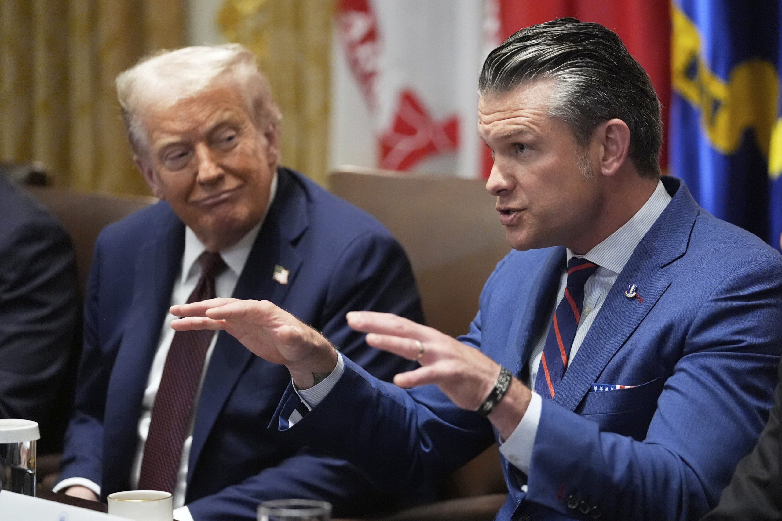Donald trump and pete hegseth