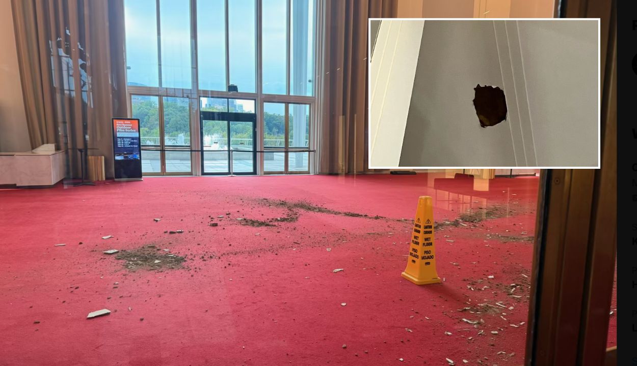The kennedy center's official x account posted pictures of a collapsed roof which proved president trump is "right" — it badly needs a renovation