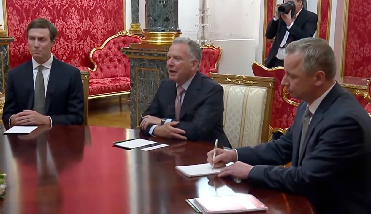 Steve witkoff thanks vladimir putin for welcoming him and jared kushner to moscow, which they said will be an "incredible" memory. (photo via: kremlin's website)