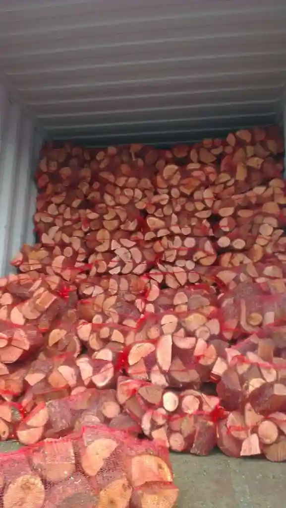 Container of firewood bags nl be, kiln dried firewood, seasoned firewood, birch logs, eco firewood, cheap fireplace wood