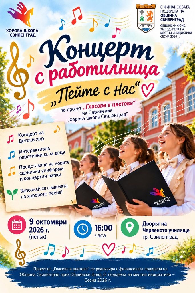В Свиленград Червеното училище оживява с детски гласове  и интерактивна работилница 2026