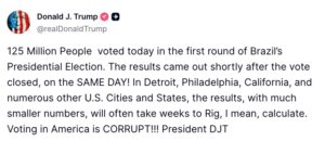 Trump Flat Out Declares ‘Voting in America is CORRUPT’ in Stunning Post 2026